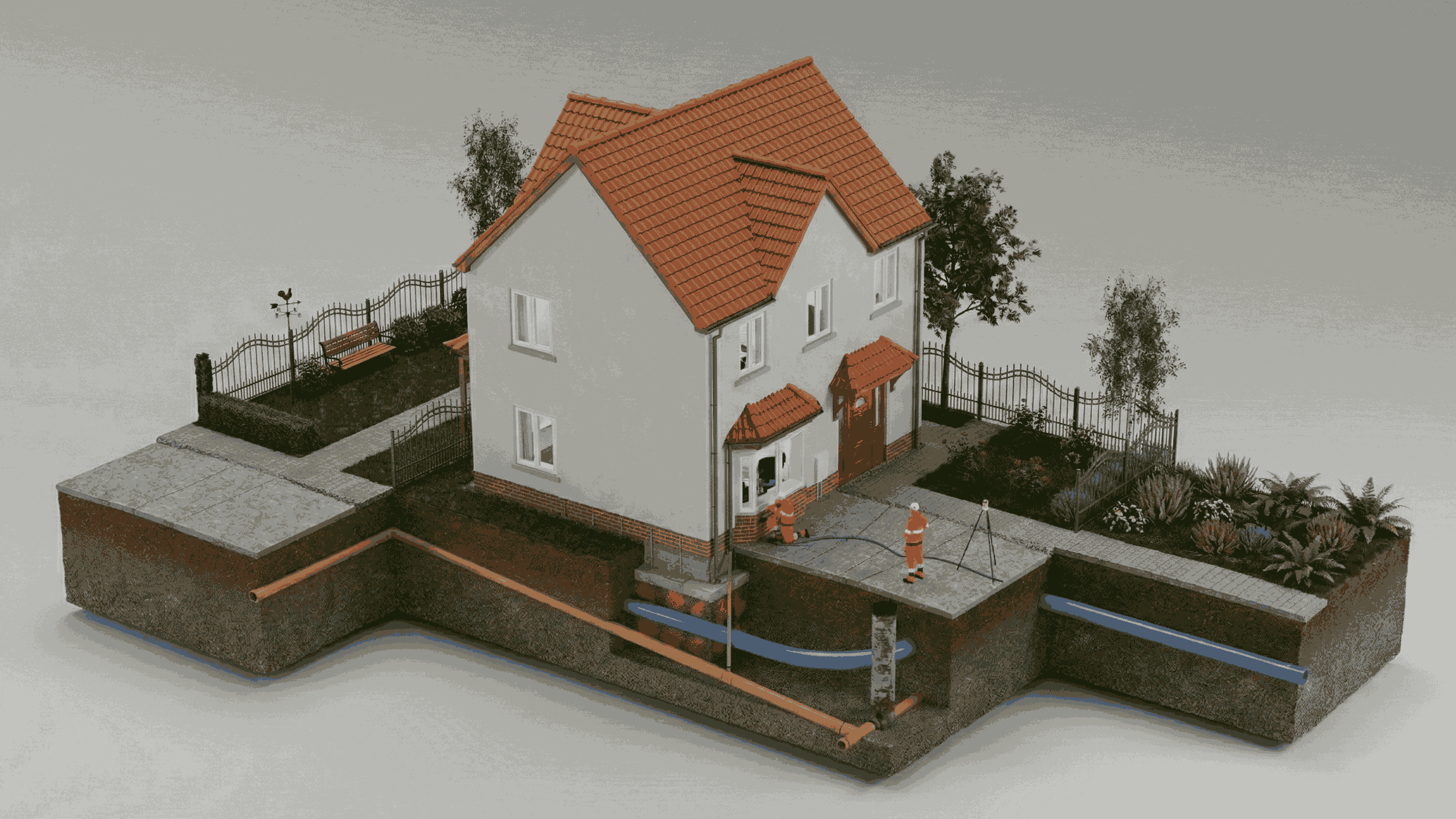 Grafika naprawa osiadania Geobear